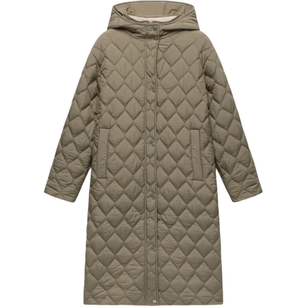 Mint Velvet Khaki Double Layer Quilted Parka Jarrolds Norwich